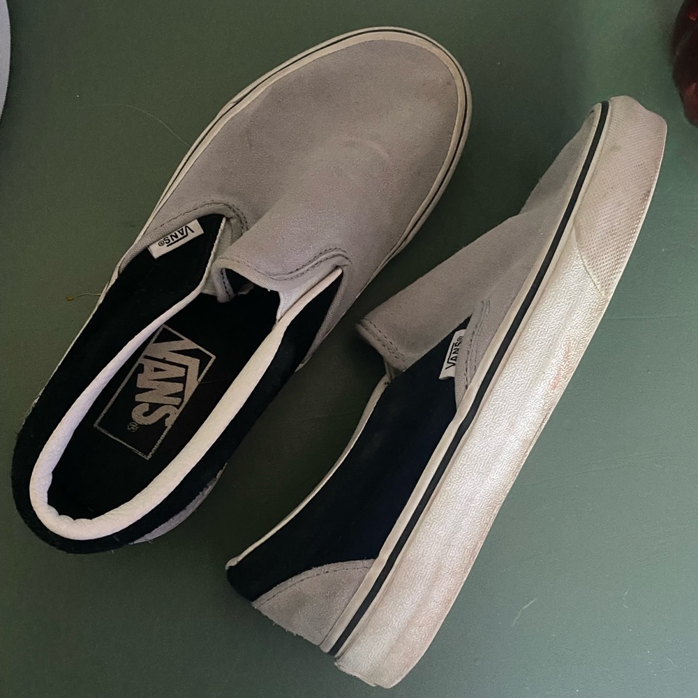grey/black sued vans